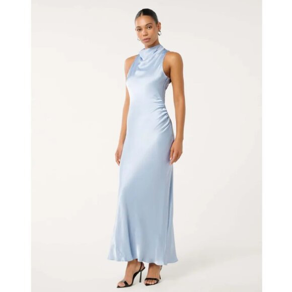 EVER NEW MELBOURNE Michelle Open Back Satin Maxi Dress - Picture 2 of 7